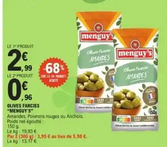 "MENGUY'S" Olives farcies 150 g