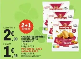 "MENGUY'S" Cacahuètes enrobées croustillantes 170 g