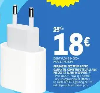 Chargeur secteur apple