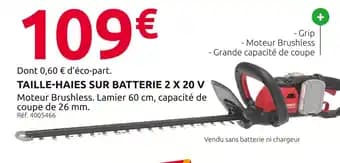 Inventiv Taille-haies sur batterie 2 x 20 V