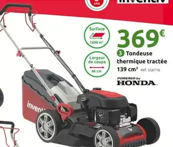 INVENTIV Tondeuse thermique tractée 139 cm3