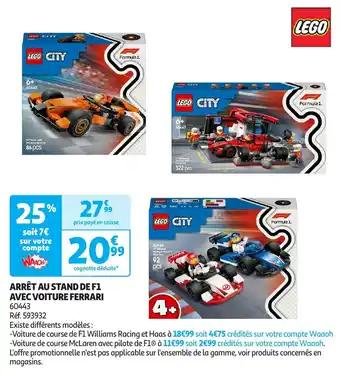 Arrêt au stand de f1 avec voiture ferrari