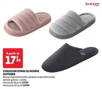 Chausson femme ou homme isotoner
