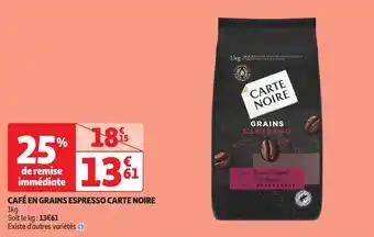 Promotion Exclusives de 2
Café grains espresso : Découvrez l'Offre incontournable