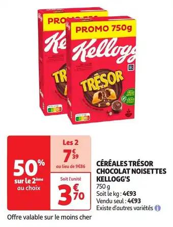 Céréales trésor chocolat noisettes kellogg's 750 g