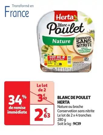 Blanc de poulet herta 280 g