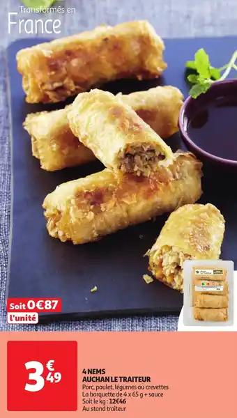 4 nems auchan le traiteur