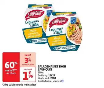 Salade mais et thon saupiquet 160 g
