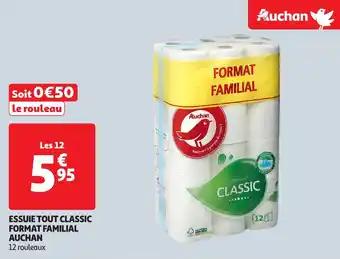 Essuie tout classic format familial Auchan