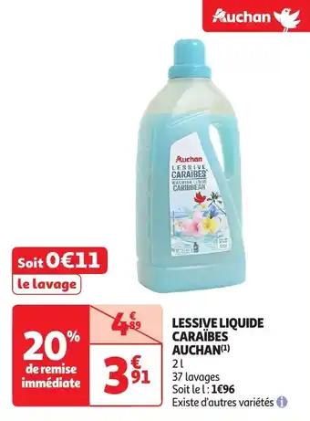 Lessive liquide caraïbes Auchan 2 l