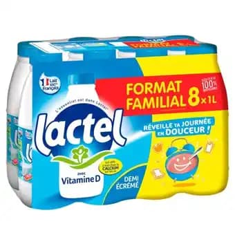 LACTEL Lait U.H.T. Format familial