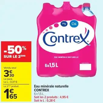 Eau minérale naturelle contrex 1,5 l