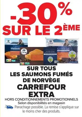 Sur tous les saumons fumés de norvège carrefour extra