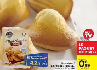 Madeleines carrefour original 250 g