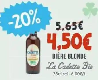 LA CADETTE BIO Bière blonde 75 cl
