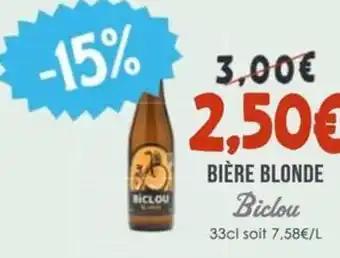 BICLOU Bière blonde 33 cl