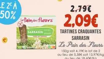LE PAIN DES FLEURS Tartines craquantes sarrasin 150 g