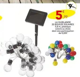 La guirlande 20 boules solaires