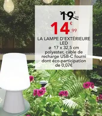La lampe d’extérieure led