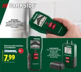 PARKSIDE Détecteur multi-matériaux ou humidimètre