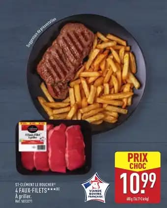 ST-CLÉMENT LE BOUCHER® 4 faux-filets 680 g
