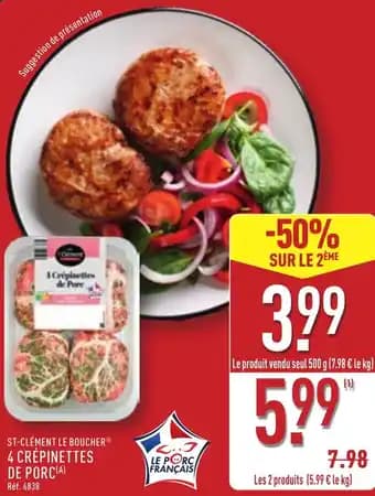 ST-CLÉMENT LE BOUCHER® 4 crépinettes de porc