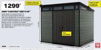 Abri "cortina" vert 6 m²*