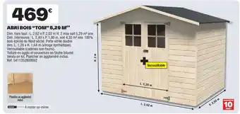 Abri bois "tom” 5,29 m²*