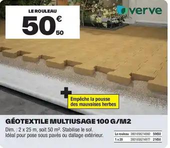 Promotion Exclusives de 1
Géotextile multiusage : Découvrez l'Offre incontournable