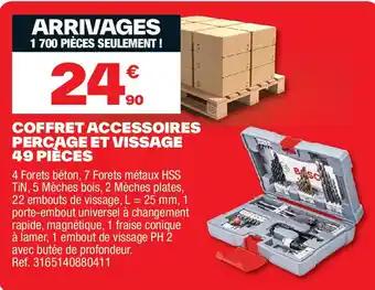 Coffret accessoires percage et vissage 49 pièces