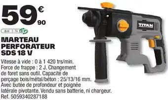TITAN Marteau perforateur sds 18 v