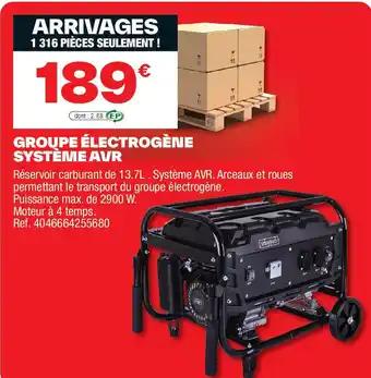 GROUPE ÉLECTROGÈNE SYSTÈME AVR