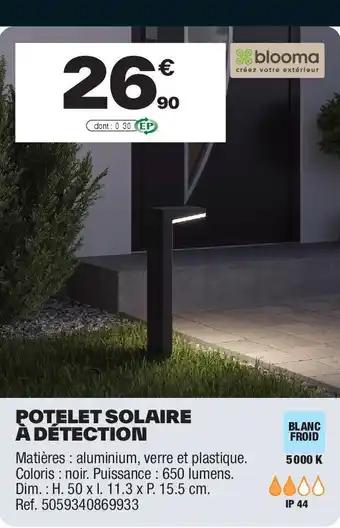 Potelet solaire à détection