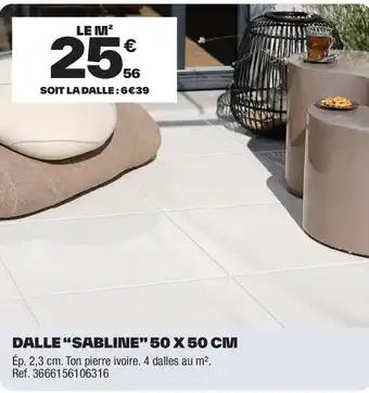 Dalle "sabline" 50 x 50 cm