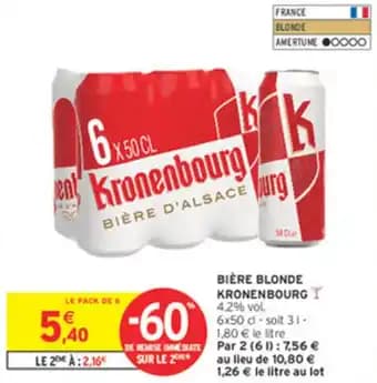 Promotion Exclusives de 3
Kronenbourg : Découvrez l'Offre incontournable