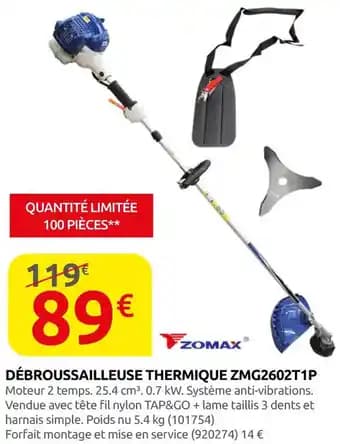 Promotion Exclusives de 25
            
        
        Debroussailleuse thermique : Découvrez l'Offre incontournable
