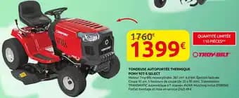 Tondeuse autoportée thermique pony 92T-S select