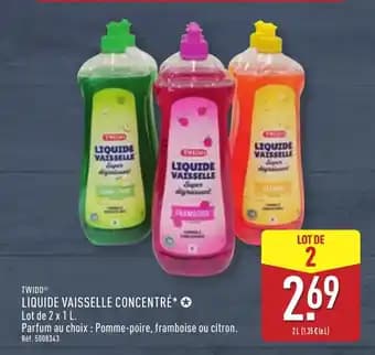 TWIDO® Liquide vaisselle concentré 2 l