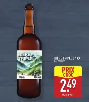 Promotion Exclusives de 19
Bière triple : Découvrez l'Offre incontournable