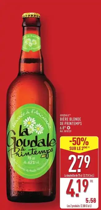 GOUDALE® Bière blonde de printemps 75 cl