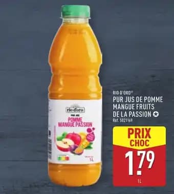 RIO D'ORO Pur jus de pomme mangue fruits de la passion 1 l