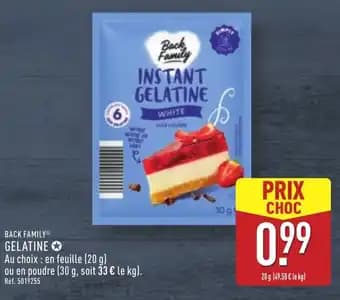 Promotion Exclusives de 1
Gélatine : Découvrez l'Offre incontournable