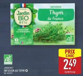 JARDIN BIO® Infusion au thym 28 g