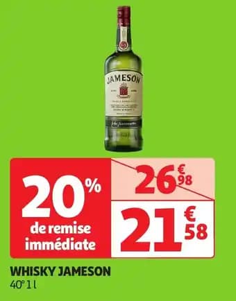 Promotion Exclusives de 2
Whisky jameson : Découvrez l'Offre incontournable