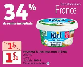 Promotion Exclusives de 2
Fromage à tartiner : Découvrez l'Offre incontournable