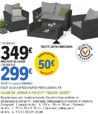 Promotion Exclusives de 54
            
        
        Salon : Découvrez l'Offre incontournable