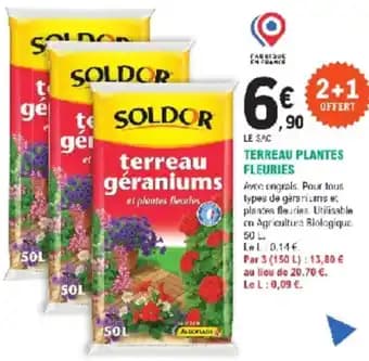 Terreau plantes fleuries 50 l