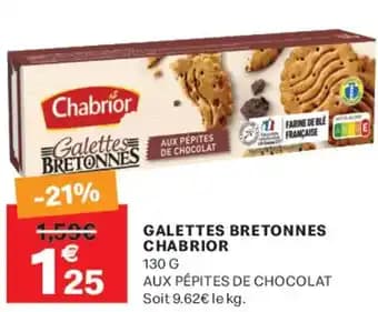 Galettes bretonnes chabrior 130 g