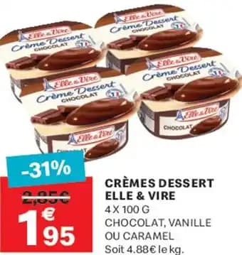 Crèmes dessert elle & vire 100 g