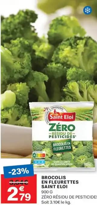 Brocolis en fleurettes saint eloi 900 g